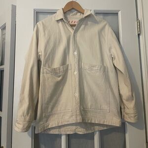IJJI CO natural denim chore jacket small